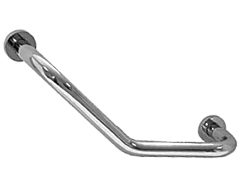 Angled Grab Rail, 25Mm Dia Bar, 400mm Long, Chrome Finish - 80021